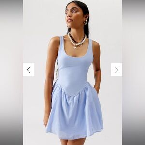 NWT Urban Outfitters Daphne Drop-Waist Mini Dress
